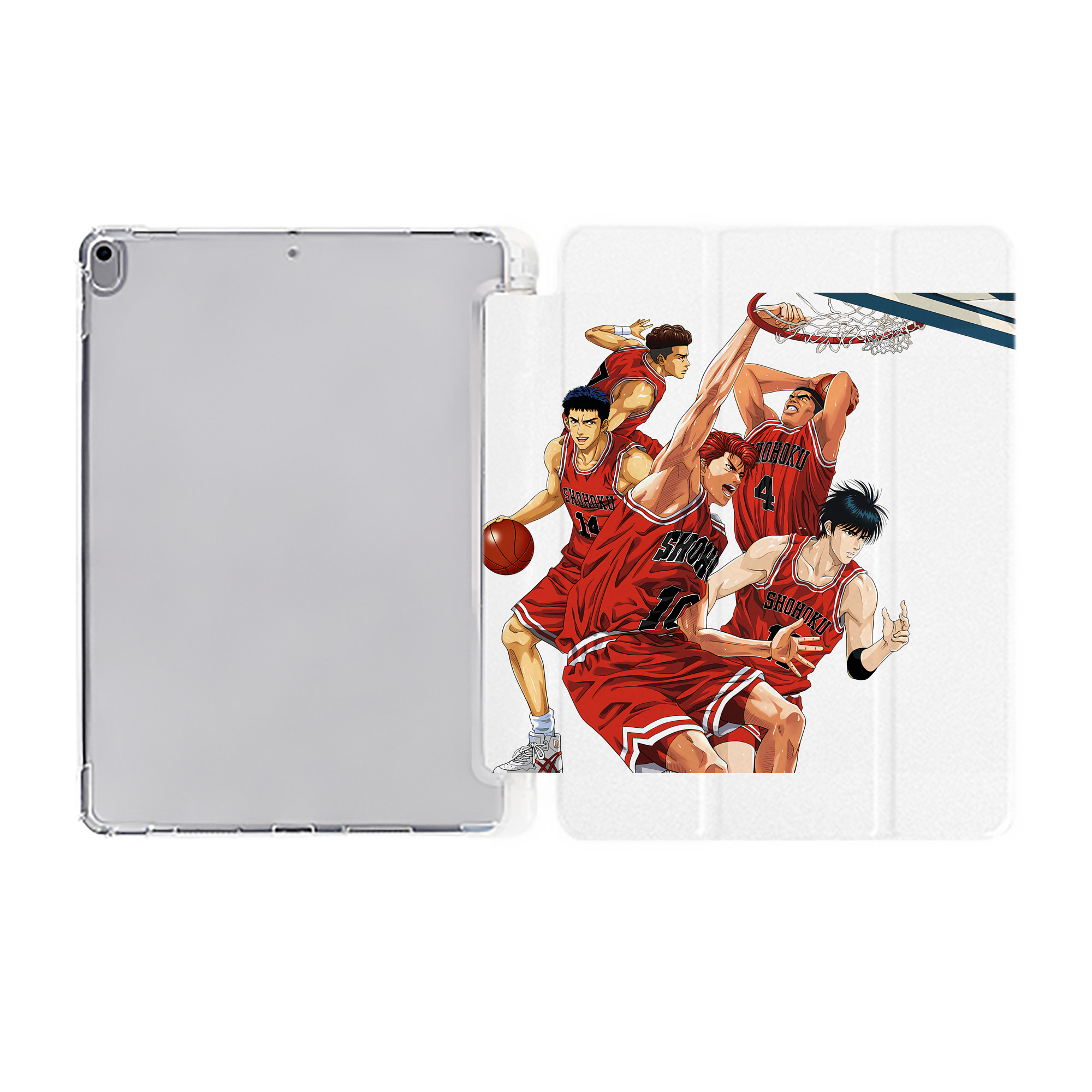 （画像用） SLAM DUNK／スラムダンク IPad ケース ペン収納付き 三つ折りスタンド PUレザー×シリコン 対応機種9.5/10.5/10.9インチ